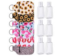 Alasum 12pcs Portable Lightweight 30ml Bottle Covers Set for Travel Perfume and Cosmetic Bottles Refillable Plastic and Neoprene Hand Covers for Easy Carrying and Storage
