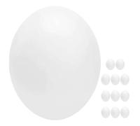 Alasum 12pcs Realistic Plastic Bird Eggs for Parrots and Pigeons, Solid Simulated Mini Pigeon Eggs for Nest Boxes, Training, Photography Props, and Home Bird Accessories