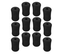 Alasum 12pcs Replacement Sponge Tube Leg Roller Pads for Exercise Machines, Black Sponge Material Inner Diameter 22mm and Outer Diameter 75mm, Providing Comfort for Rollers on Tables