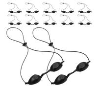 Alasum 12pcs Reusable Silicone Eye Covers for Beauty Treatments and Sun Bathing, Protective Eyewear Shielding Eyes from UV Rays, Classic Black Design for Comfortable Skin Care