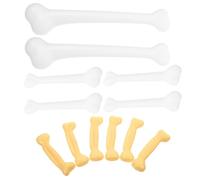 Alasum 12pcs Simulated Human Bones Small Plastic Skeleton Props for Halloween Party Decorations and Digging Reusable Sturdy Craft Bones for Caveman Theme Supplies