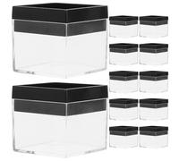 Alasum 12pcs Square Mineral Storage Case with View and Sturdy Structure for Specimens and Crafts Display