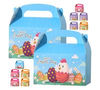 Alasum 12pcs Sturdy Paper Candy Snack Boxes with Handles Small Chocolate Packaging Boxes for Cakes and Donuts Versatile Storage Solution for Family Use and Grocery Store