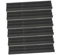 Alasum 12pcs Trapezoidal Soundproof Pad Sponge Acoustic Treatment Wall Sound Proof Panels Noise Reduction Black High-end Style for Vocal Rooms