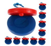 Alasum 12PCS Wooden Castanets Vibrant Red and Blue Finger Percussion Instruments Orff Method Musical for Early Childhood Rhythm Learning and Coordination Development