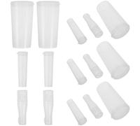 Alasum 15pcs Makeup Brush Protective Cover Caps for Brush Heads Plastic Material with Gentle Interior Surface Quick Installation for Safe Storage