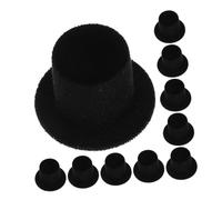 Alasum 15pcs Mini Doll Hats Stylish Flocking Top Hat Decor for Dolls DIY Crafts and Home Decorations for Cosplay and Photography