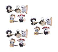 Alasum 15pcs Skull Brooch Cartoon Lapel Pins Mixed Style Breastpin for Clothes Bags Accessories Party Fashion