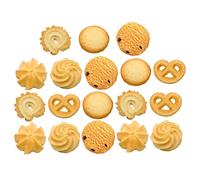 Alasum 18pcs Artificial Cookie Fake Biscuits Simulation Realistic Food Dessert Model for Cake Dummy Photography Display