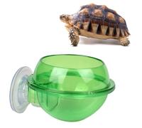 Alasum 1pc Small Pet Feeding Bowl with Suction Cup Abs Lizard and Turtle Water Feeder Suitable for Reptiles and Small Animals Easy to Attach Container for Food and Drinks
