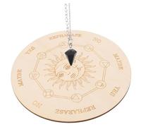 Alasum 1set Dowsing Pendulum Board Wiccan Altar Board for Divination Meditation Smooth for Safe Use for Metaphysical Practices