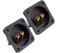 Alasum 2 Pack Square Speaker Terminal Connector Black Abs Zinc Alloy