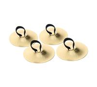 Alasum 2 Pairs Belly Dancing Finger Cymbals Dancing Percussion Instruments Cymbals for Playing Small Copper Golden