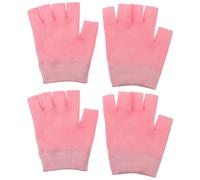 Alasum 2 Pairs Fingerless Moisturizing Therapy Gel Gloves for Dry Hands, Fabric Material with Fast Absorption, Suitable for Working and Overnight Use to Protect and Hydrate Skin