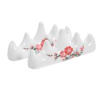 Alasum 2 Pcs Ceramic Brush Pen Holders for Calligraphy Painting Creation White Multipurpose Brush Pen Rests Sturdy Ceramic Material