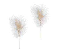 Alasum 2 Pcs Natural Feather Cake Toppers Stylish Cake Decor for Cupcakes and Table Centerpieces, Easy to Insert and Safe to Use, for Baking and DIY Party Decorations