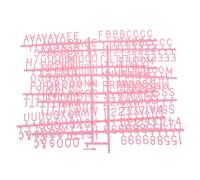Alasum 2 Pcs Plastic Letters for Felt Letter Board Set, Resistant to Breakage and Versatile Design, Stylish Pink DIY Message Board for Home Decor and Office Use