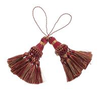 Alasum 2 Red Curtain Tiebacks, Polyester Key Tassels for Crafts & Decor | 2 Red Polyester Pendant Pendants, Each 20 Cm Long, for Curtains, Furniture, Cushions, Keyrings and Diy Crafts