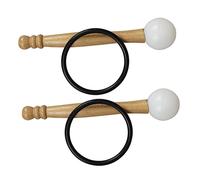 Alasum 2 Sets Buddhist Sound Bowl Rubber Knocking Stick for Meditation Bowl Circle Practice Wooden Mallet