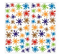 Alasum 2 Sets Colorful Paint Splatter PVC Wall Stickers for Classroom Bulletin Board, Reusable Splash Stickers with Easy Removal for Educational Wall Decorations in School Environments