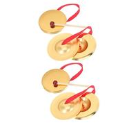 Alasum 2 Sets Lion Dance Gong Children Toys Mini Toys Funny Gong Instrument Mini Gong Childrens Toys Gong Hammer Plaything Music Instrument Gong Percussion Toy Kid Toys Zills Alloy