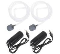 Alasum 2 Sets Small USB Aquarium Air Pumps Plastic Fish Tank Oxygen Aerators Quiet Low Flow Air Pump for Freshwater Fish Tanks and Aquatic Plants