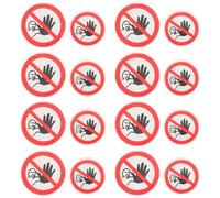 Alasum 20 Pcs No Entrance Sign Warning Stickers Self-adhesive Pvc Easy to Apply Or Remove Black White Red for Factories and Places Dangerous Equipment