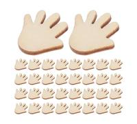 Alasum 200pcs Unfinished Wooden Hand Shapes for DIY Crafts and Teaching Models, Smooth Finish, Splinterfree Surface, Beige Wood Pieces with Unique Design for Creative Home Decor