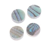 Alasum 20pcs Abalone Shell Round Dots Fingerboard Inlay Material for Ukulele Guitar Decorative Markers