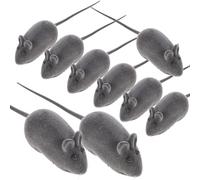 Alasum 20pcs Artificial Vinyl and Flocking Mouse for Cat with Sound Design and Sturdy Build, for Pet Kitten Play and Office or Party Decor Random Color