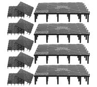 Alasum 20pcs Black Pvc Fish Tank Bottom Filter Plates Splicing Combination Isolation Clapboard for Aquarium Gravel Filtration Easy Installation High Water Permeability