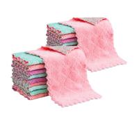 Alasum 20pcs Microfiber Dish Cloth Towels Thickened Reusable Kitchen Wash Towels Strong Cleaning Effect and Easy Feature, for Dishwashing and Table