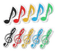 Alasum 20pcs Music Note Book Page Holders Abs Clips Lightweight Music Paper Clip Bookmarks for Reading and Practice Prevent Page Closing and Blowing Fun Symbol Design