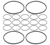 Alasum 20pcs Recorder Rubber Belts Cassette Deck Belts Square Drive Black Rubber Material Lightweight Easy to Replace Necessary Accessories for Vintage Tape Players and Recorders