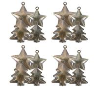 Alasum 20pcs Vintage Bronze Metal Bells for Christmas Crafts Star Tree Mini Jingle Bells with Clear Ringing Sound for DIY Wind Chimes Holiday Decorations Jewelry Making Party Ornament