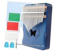 Alasum 21 Keys Thumb Piano Kalimba with Ergonomic Design and Fast Conduction, Wooden 21 Tones Finger Organ Musical Instrument in Blue, Portable for Beginners and Music Enthusiasts