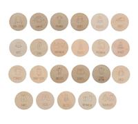 Alasum 23pcs Wooden Clothes Labels for Wardrobes and Nursery, Beige Name Tags for Boys with Versatile Categorization and Space-saving Design, Simple and Elegant Closet Organization