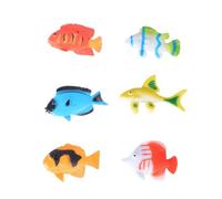 Alasum 24pcs Ocean Animal Model Set with 12 Goldfish and 12 Tropical Fish, Plastic Fish for Educational Play, Preschool Simulation Marine Organism Figures for Boys