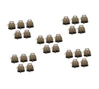 Alasum 25pcs Retro Cow Bells Loud Calling Bells for Cattle Sheep Pets Vintage Hanging Decorative for Ornament and Unique Home Decor