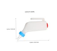 Alasum 2pcs 800ml Hanging Goat Lamb Feeding Bottles with Handle, Newborn Animal Nursing Feeder for Calves, Lambs and Pets, Livestock Breeding Farm Feeding Supplies