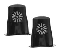 Alasum 2Pcs Acoustic Guitar Panel Humidifiers Plastic Sound Hole Moisture Maintenance Prevent Cracking for Musical Instruments Black