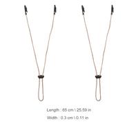 Alasum 2pcs Adjustable Beige Hat Clips Anti-lost Outdoor Caps Strap Multi-function Hat Retainer for Travel and Sports