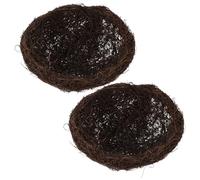 Alasum 2pcs Artificial Rattan Bird Nests Handwoven Decorative Craft Birds Nest for Easter Wedding Home Party Garden Ornament Breathable Straw Boxes