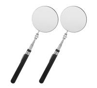 Alasum 2pcs Automotive Telescoping Inspection Mirror with 360° Rotating Stainless Steel Head and Impact Resistant Glass for Car Bottom and Inner Wall Checks, for Mechanics and Versatile