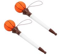 Alasum 2pcs Basketball Shaped Ballpoint Pens Lightweight Portable Plastic Ink Pens Fun Writing Tools for Students, Creative and Adorable Design for School and Office Use