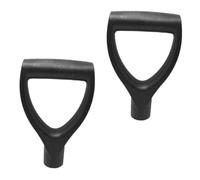 Alasum 2Pcs Black Plastic Grip Handles Replacement for Digging Raking Tools Lightweight Handles with Screw Connection for Garden Fork Snow Clearing and Outdoor Use