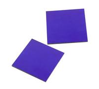 Alasum 2pcs Blue Cobalt Glass Plates 5x5cm for Chemistry Lab Flame Reaction Demonstration, School Science Experiment Supplies, Laboratory Physical Science Tools