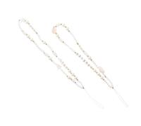 Alasum 2pcs Bohemian Style Pearl Shell Beaded Mobile Phone DIY Hanging Chains Anti-lost Wrist Straps Creative Phone Charms for Women Men Accessories