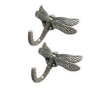 Alasum 2pcs Dragonfly Wall Hooks for Hanging Clothes and Hats, Zinc Alloy Coat Hooks with Effortless Installation and Space Optimization, Suitable for Small Rooms and Apartments, Elegant