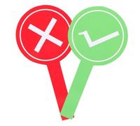 Alasum 2pcs Dual-sided True False Voting Paddles for Classroom Games Handheld Whiteboard Signs for Party Judges Multipurpose Stop Hand Game Boards